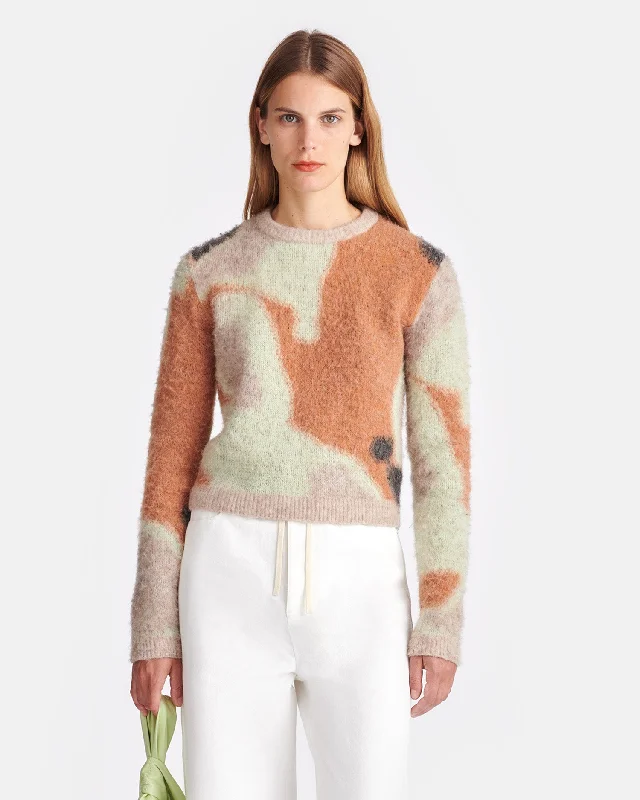 Fanni - Brushed-Alpaca Sweater - Smudged Graffiti